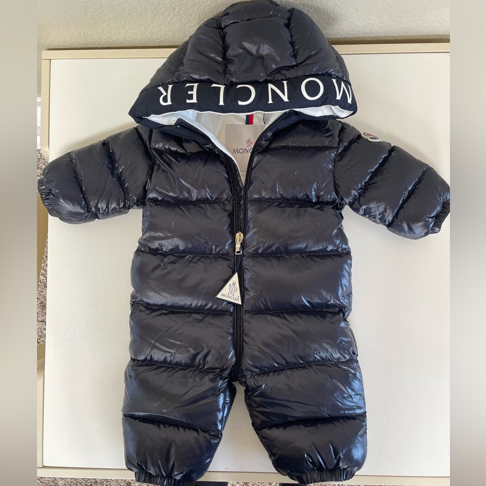 Moncler Shiny Navy Snowsuit